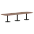 Конференц стол ПРГ-7 Орех Французский/Алюминий 3600х1200х750 фото 0