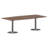 Конференц стол ПРГ-4 Орех Французский/Алюминий 2400х1200х750 фото 0