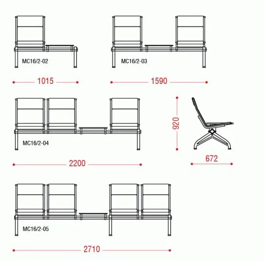 Четырехместная секция Aero PU БП со столиком фото 2