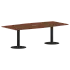 Конференц стол ПРГ-4 Орех Французский/Алюминий 2400х1200х750 фото 0